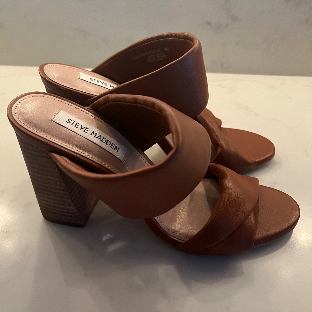 steve madden teriann Cognac heels